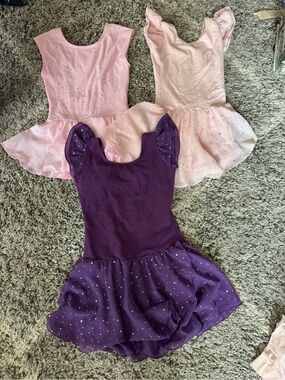George Purple and Pink Sparkle Ballet Dress Set for Kids